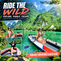 Kayak Gonflable Renforcé WAVEAXE Tandem Haute Pression en PVC Drop Stitch OEM ODM Vente en Gros Usine Chinoise Fabrication Airvolution