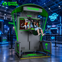 Simulateur de saut en parachute VR avec commande par joystick, design de parachute réaliste pour parc d'attractions intérieur, divertissement en salle d'arcade