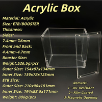 Boîte de rangement en acrylique de haute qualité pour cartes TCG Pokémon avec couvercle magnétique, anti-UV, vente en gros