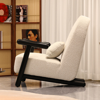Fauteuil de salon moderne rembourré, fauteuil d'appoint en polaire douce, siège de détente pour salon, chambre, salle à manger, hôtel, mobilier de maison