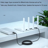 Cable convertidor elevador de voltaje USB de 5V a 12V CC, cable amplificador de potencia de 5.5x2.1mm para router WiFi, módem y energía de emergencia