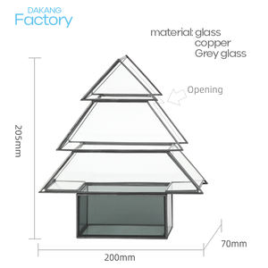 Moos terrarium en métal arbres de noël terrarium en verre en laiton pots de jardinières pour plantes - Product Image 2