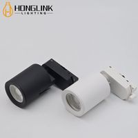 Spot LED de plafond noir sur rail orientable et flexible, tête de projecteur GU10 réglable pour éclairage intérieur