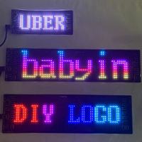 Vente chaude panneau matriciel led flexible, fenêtre éclairée affiche texte personnalisé roulant publicité affichage voiture décalcomanie