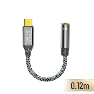 USB tipe C ke 3.5mm Headphone wanita adaptor Jack USB C ke Aux kabel Audio untuk IPhone15 Laptop Mate 60 Huawei Met Samsung dll