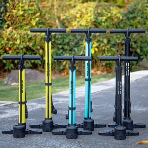 Pompe à pied en alliage d'aluminium Presta Schrader Valve Gonfleur de pneu de vélo Pompe à pied avec manomètre numérique - Product Image 6