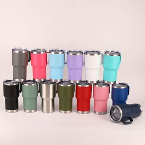 Gobelet isotherme en acier inoxydable Silver Honor 20 oz avec poignée, tasse à café de voyage, cadeau écologique - Product Image 1