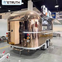 Remolque de Comida Wetruth, Camión de Comida Móvil con Cocina Completa, Equipamiento de Cocina Comercial Totalmente Equipado para Servicios de Comida Rápida