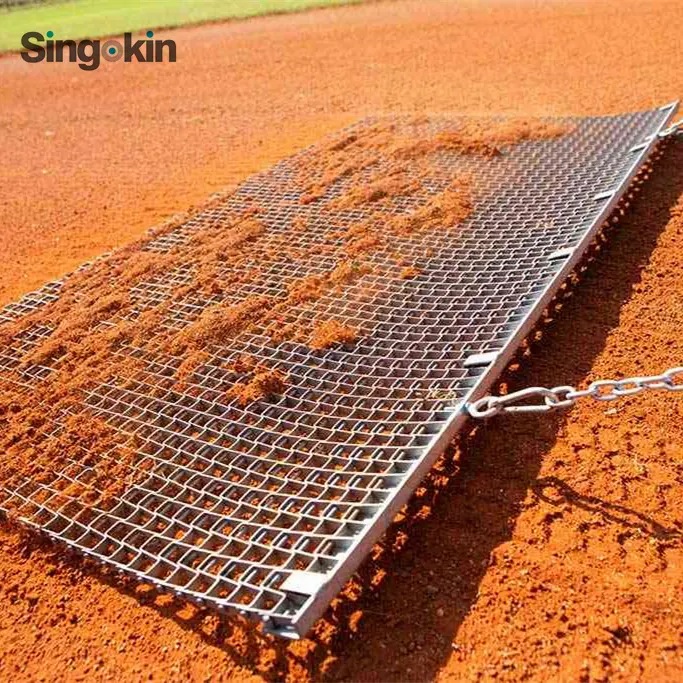 芝生レベリングステンレス鋼ドラッグマット用3x4溶融亜鉛メッキ鋼ドラッグマット