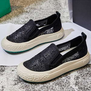 New Style Casual Summer Mesh Loafers Genuine Leather Insole <b>Soft</b> Breathable Light Weight Comfort Slip-On Pantshoes Fashion Trend - Product Image 3