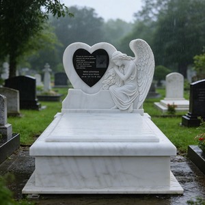 Высококачественный европейский современный дизайн, черный гранитный надгробный памятник, мемориал из натурального камня, индивидуальный заказ - Product Image 1