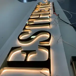 3d lettera retroilluminata segno Led segni elettronici lettera luminosa esterna segni aziendali logo all'aperto