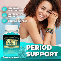 OEM Private Label Suiker Vrij Veganistische Hormonale Balans Gummies voor Vrouwen 7-in-1 PMS Menopauze Stemming Spijsvertering Supplement met Probiotica