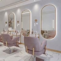 Miroir de coiffure professionnel pour salon de coiffure, miroir de barbier avec éclairage LED, miroir mural lumineux simple face, miroir intelligent