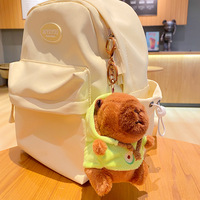 Dessin animé créatif Capybara Capibara poupée Couple peluche sweat porte-clés petit sac pendentif en peluche pour petit cadeau en gros