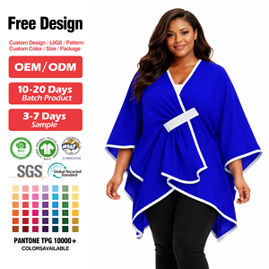 Mantón de punto personalizado, manta, cárdigan de hermandad, suéter, cruzado con Poncho frente abierto, suéter de punto, Poncho, capa chal - Product Image 2