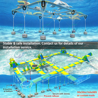 Équipement de jeu aquatique portable pour lacs extérieurs, aire de jeux aquatique gonflable familiale, parc aquatique flottant mobile, matériau PVC, installation facile