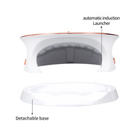 Lampe de séchage UV pour ongles de forme circulaire élégante avec bordure dorée et boutons de minuterie tactiles intelligents