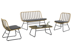 Offre Spéciale d'usine <span class=keywords><strong>de</strong></span> meubles <span class=keywords><strong>de</strong></span> patio extérieur en rotin PE UV bon marché tissage d'osier <span class=keywords><strong>canapé</strong></span> <span class=keywords><strong>2</strong></span> <span class=keywords><strong>places</strong></span> chaise et table ensemble <span class=keywords><strong>de</strong></span> <span class=keywords><strong>canapé</strong></span> - Product Image 4