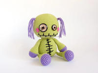 Poupées Voodoo Personnalisées en Usine, Poupée Voodoo Fétiche Moche Faite à la Main, Porte-clés au Crochet, Poupée Voodoo en Peluche au Crochet Mignonne et Effrayante