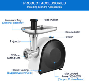 Hachoir <span class=keywords><strong>à</strong></span> viande portable <span class=keywords><strong>professionnel</strong></span> 400W idéal pour la viande et les légumes - Product Image 2