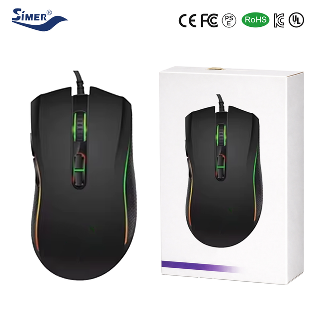 USB Wireless Mouse, White 3200dpi Matte 7D Multi-color RGB Gaming Mouse