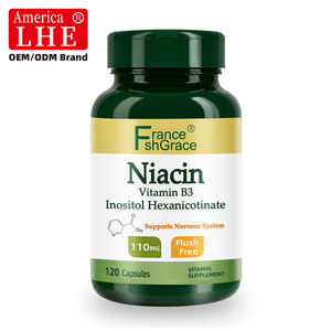 Capsules de vitamine B3 Niacine de haute qualité Shecome, favorisent la santé cardiaque et la santé du cholestérol chez les adultes, complément alimentaire de Niacine - Product Image 1