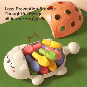 Jouets de tri des couleurs hérisson pour bébé de 6 mois et plus, développement sensoriel et motricité fine, jeu d'insertion et d'extraction, cadeau éducatif - Product Image 3