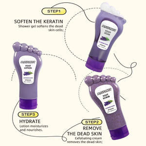 Производитель, отшелушивающий успокаивающий Лавандовый питательный органический отшелушивающий скраб для ног, натуральные продукты для ухода за ногами для взрослых - Product Image 4