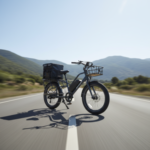 Vélo cargo électrique 24 pouces 250W 7 vitesses pour livraison de repas, jantes à double paroi, cadre en acier, siège enfant - Product Image 1