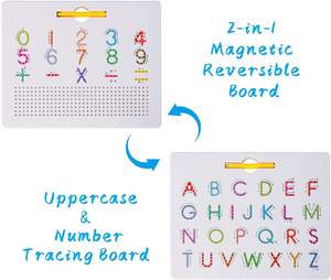 Double-Side Magnetische Alfabet Tekentafel Magnetische Brief Tracing Board Educatief Leren Abc Letters Speelgoed - Product Image 3