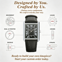 RICECGO OEM Montre à quartz personnalisée, design de logo personnalisé, bracelet en cuir, résistante à l'eau, pour hommes et femmes, fournisseur en gros