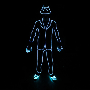 El dây ánh sáng lên MJ trang phục phát sáng trong bóng tối dẫn khiêu vũ quần áo đêm hiển thị Trang Phục Cosplay sáng quần áo sân khấu hiệu suất - Product Image 5