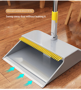 Vente en gros, ensemble balai debout et pelle à poussière en plastique avec combiné de pelle à poussière multifonction pour hall d'entrée et maison cuisine - Product Image 2