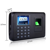 Terminal de asistencia de tiempo independiente USB Software gratuito Tiempo de asistencia de huellas dactilares Reloj de tiempo Soporte OEM y ODM