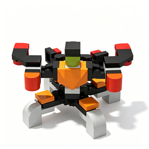 DIY Educational Building <b>Blocks</b> Robot 4-Legged Swift Soldier Mecha Transforming Bricks 50-Piece ABS <b>Plastic</b> Toy for Kids - Product Image 6