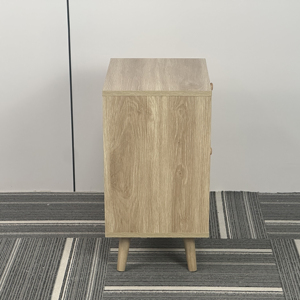 Table de chevet en rotin avec <span class=keywords><strong>2</strong></span> tiroirs, couleur chêne, table de chambre en bois, table d'appoint, décoration moderne pour appartement et salon - Product Image 5