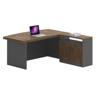 Bureau de gestion en bois en forme de L, vente en gros, offre spéciale