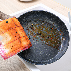 Éponge de cuisine rectangulaire en coton pur, épaisse, pour casseroles et poêles, cinq couches, couleur unie - Product Image 1