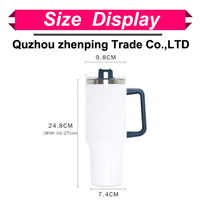 Gobelet isotherme portable ZP RTS 40oz en acier inoxydable 304 pour voiture, bouteille d'eau par sublimation, gourde de sport pour l'extérieur