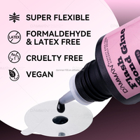 Colle professionnelle pour extensions de cils, livraison gratuite, 0,3-05s/1-2s, 5ml, adhésif noir pour cils, pour usage en salon uniquement