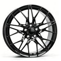 JWYC Nouvelle jante en alliage d'aluminium forgé 18-24 pouces 6x139.7 5x120 PCD finition noir mat hyper multi-rayons 20mm 25mm ajustement universel