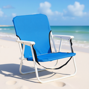 Chaise de plage pliable en tissu Oxford bleu, durable, pour usage extérieur - Product Image 2