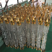 Balustrade d'escalier en acrylique, balustrade d'escalier en acier inoxydable, style antique