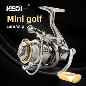 Бренд Kedi DAIWA, маленькая катушка для гольфа, полностью гальванизированная металлическая искусственная приманка, вращающаяся катушка с передаточным отношением 5,2: 1, высокая скорость - Product Image 5