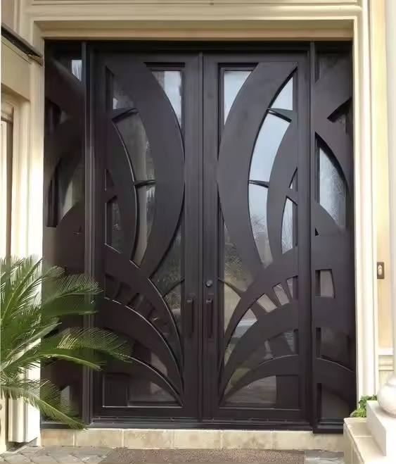 e single exterior iron garden doors