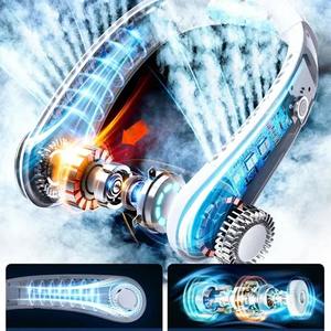 Ventilador de cuello portátil, ventilador eléctrico plegable recargable, ventilador silencioso sin aspas USB para deportes al aire libre - Product Image 3