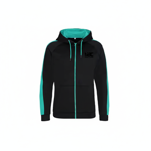 เสื้อฮู้ดผ้าคอตตอนแบบมีซิปสำหรับผู้ชายผ้าคอตตอนแบบเรียบปักโลโก้ได้ตามต้องการ - Product Image 1