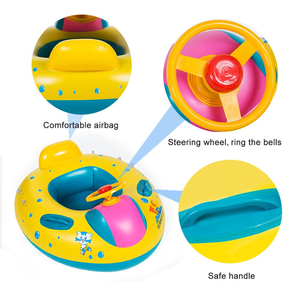Joyee bébé flotteur de natation <span class=keywords><strong>bateau</strong></span> anneau de natation gonflable enfants auvent détachable piscine enfant cercle anneau de bain résistant au soleil - Product Image 2