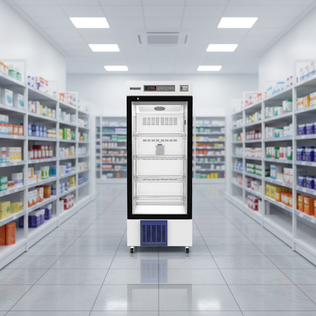 BIOBASE Laboratory Refrigerator 288L Refrigerator BPR-5V288S Temp Range 2~8℃ Glass Door Refrigerator for Lab in Stock